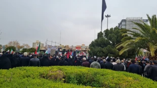 حضور دانشگاهیان آموزشکده ملی مهارت دختران کاشان در راه پیمایی روز قدس 5