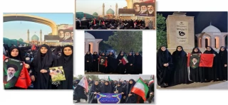 حضور اساتید،کارکنان و دانشجویان آموزشکده در مراسم تشییع قائد شهید حضرت آیت الله سید علی خامنه ای