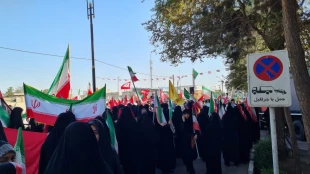 حضور ریاست محترم دانشکده ملی مهارت دختران کاشان به همراه اساتید و کارمندان در رزمایش جانفدایان ایران 2