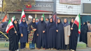 حضور ریاست محترم دانشکده ملی مهارت دختران کاشان به همراه اساتید و کارمندان در رزمایش جانفدایان ایران 2
