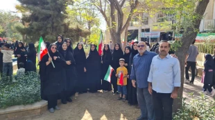 حضور ریاست محترم دانشکده ملی مهارت دختران کاشان به همراه اساتید و کارمندان در رزمایش جانفدایان ایران 2