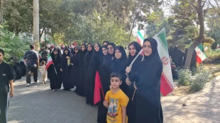 حضور ریاست محترم دانشکده ملی مهارت دختران کاشان به همراه اساتید و کارمندان در رزمایش جانفدایان ایران 2